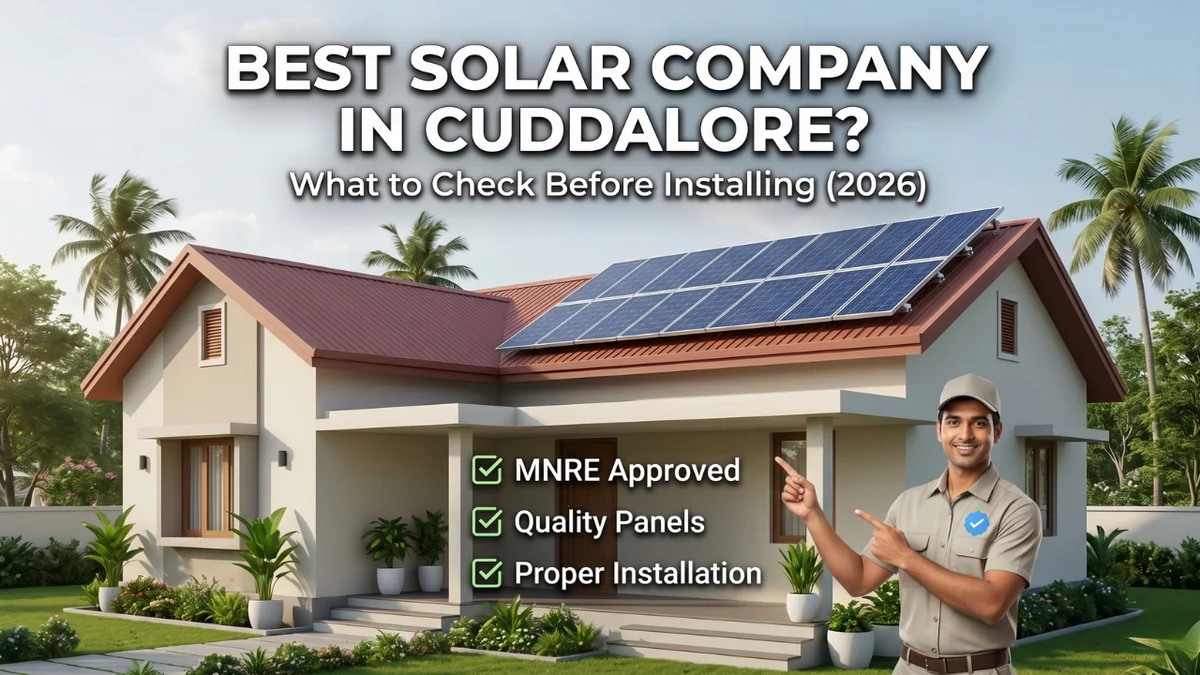 Best Solar Company in Cuddalore – What to Check Before Installing (2026 Guide)