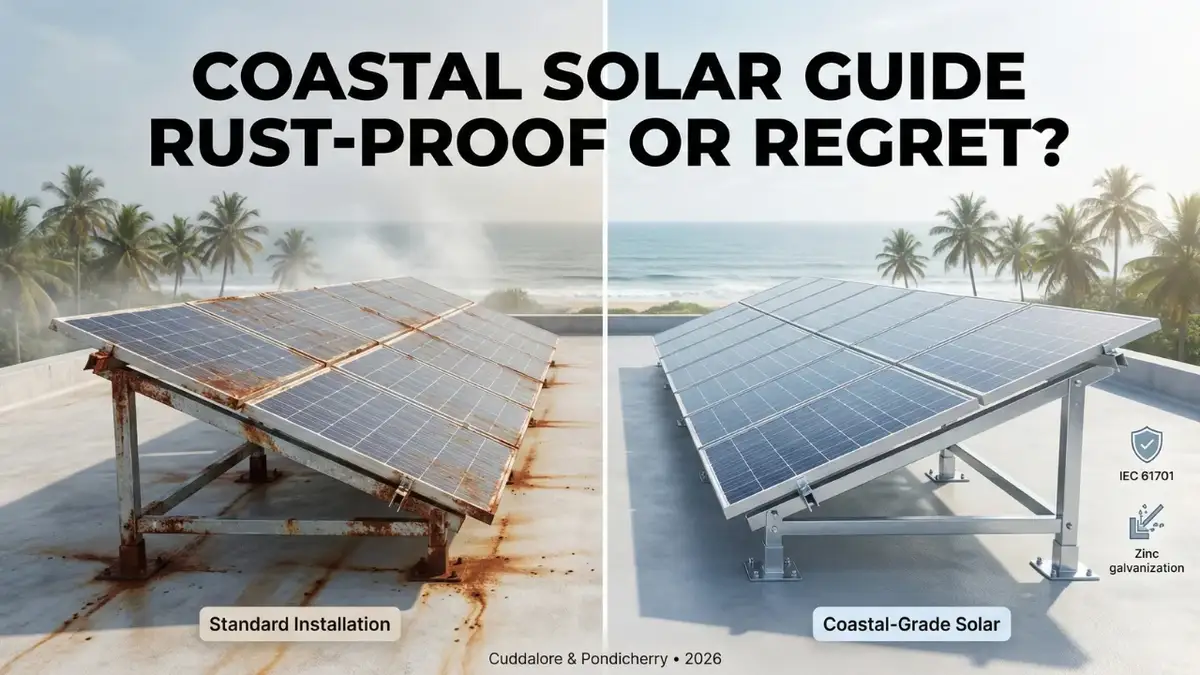 Coastal Solar Guide: Best Rust-Proof Panels for Cuddalore & Pondicherry (2026)