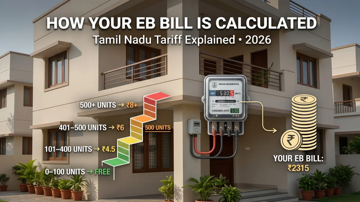 How to Calculate Your EB Bill in Tamil Nadu (With 2026 Math Examples)