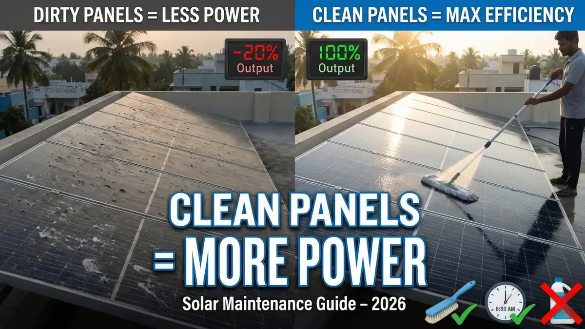 Solar Maintenance Guide 2026: How to Clean Panels & Maintain Efficiency